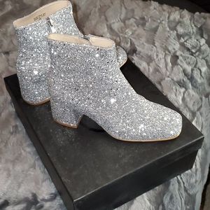 ASH Silver Glitter Electra BIS Booties
